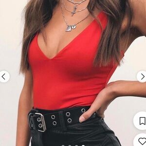 Red body suit